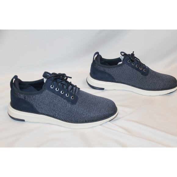 NIB Cole Haan Men's Grand Atlantic Knit Oxford Casual Sneakers Navy‎ Blue SZ 9 - Picture 4 of 7